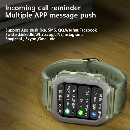 KR06 Waterproof Pedometer Sport Smart Watch, Support Heart Rate / Blood Pressure Monitoring / BT Calling (Camouflage Green) - Smart Watches by buy2fix | Online Shopping UK | buy2fix