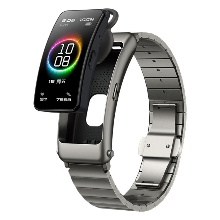 Original Huawei Band B6 FDS-B19 1.53 inch AMOLED Screen IP57 Waterproof Smart Bluetooth Earphone Wristband Bracelet, Pride Version, Support Heart Rate Monitor / Information Reminder / Sleep Monitor (Titanium Silver Grey) - Wearable Devices by buy2fix | Online Shopping UK | buy2fix