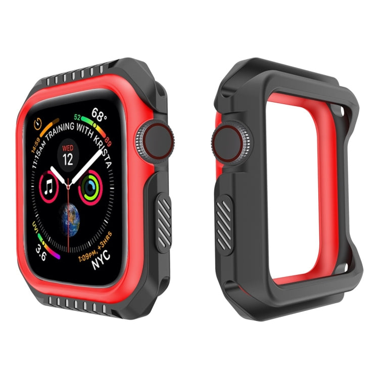 Smart Watch Shockproof Two Color Protective Case for Apple Watch Series 3 42mm(Black Red) - Watch Cases by buy2fix | Online Shopping UK | buy2fix