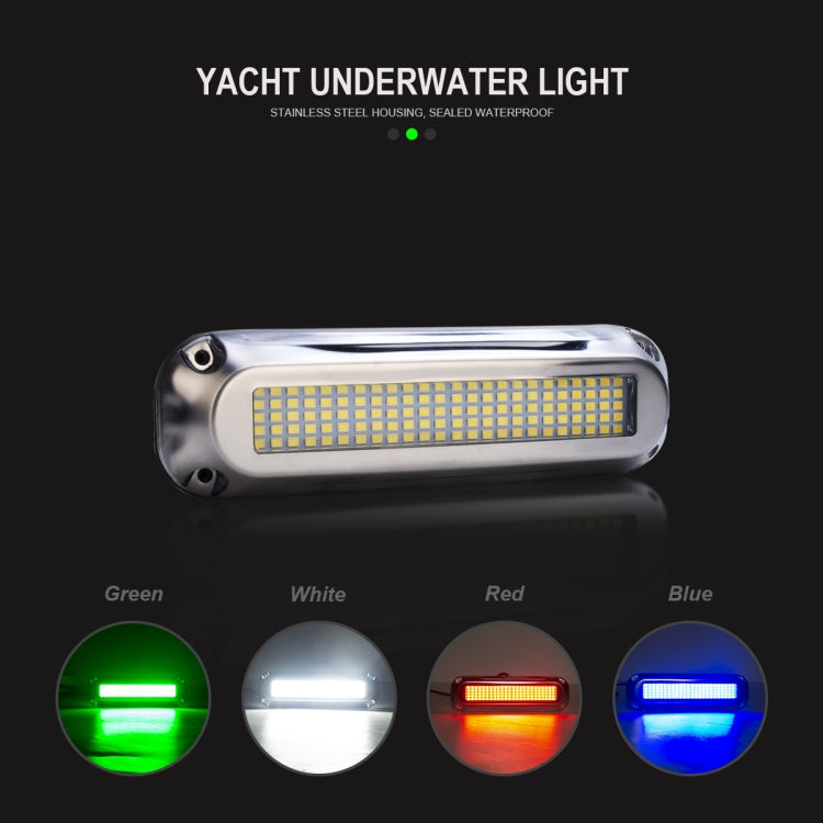 Ship / Yacht 10-30V 120LEDs Waterproof Stainless Steel Underwater Light (Green Light) - Marine Accessories & Parts by buy2fix | Online Shopping UK | buy2fix