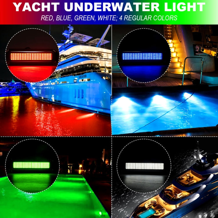 Ship / Yacht 10-30V 120LEDs Waterproof Stainless Steel Underwater Light (Blue Light) - Marine Accessories & Parts by buy2fix | Online Shopping UK | buy2fix