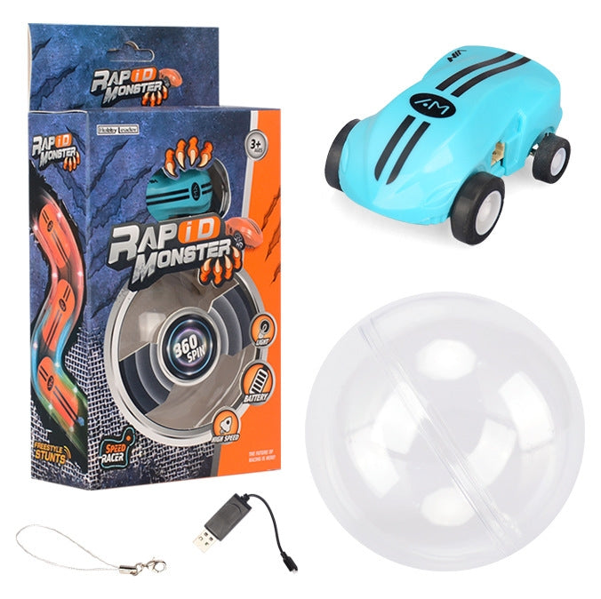 S618 360 Degree Rotary Mini High Speed Laser Pocket Car Racing Model Vehicle Toy(Blue) - RC Cars by buy2fix | Online Shopping UK | buy2fix