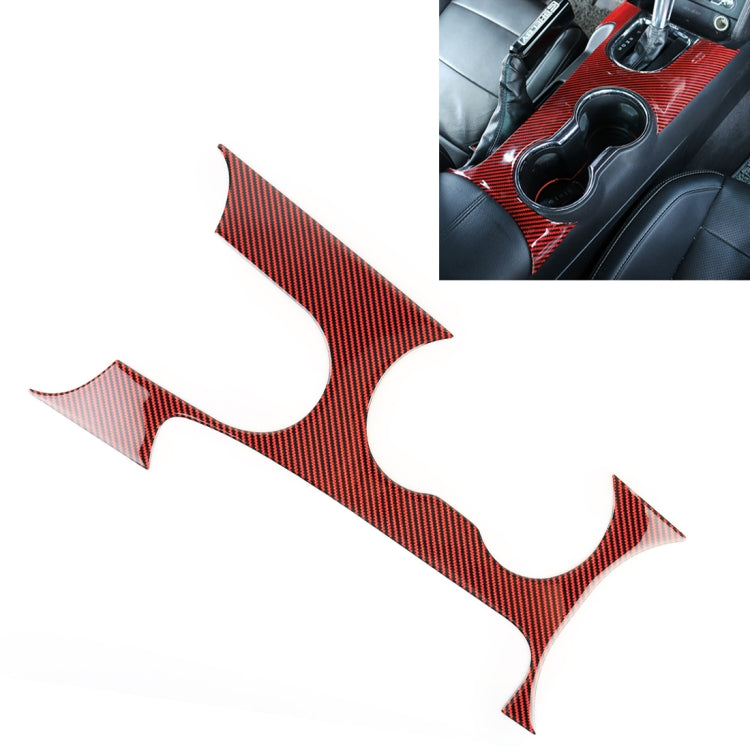 Car Carbon Fiber Water Cup Panel Decorative Sticker for Ford Mustang 2015-2020 - Car Interior Mouldings by buy2fix | Online Shopping UK | buy2fix