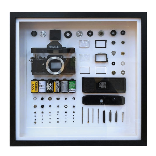 Non-Working Display 3D Mechanical Film Camera Square Photo Frame Mounting Disassemble Specimen Frame, Model: Style 2, Random Camera Model Delivery - Camera Model by buy2fix | Online Shopping UK | buy2fix