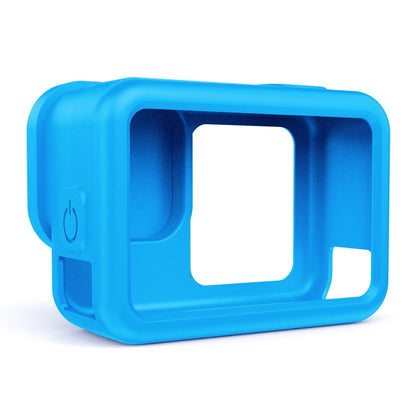 For GoPro HERO13 Black Silicone Protective Case Cover with Wrist Strap & Lens Cover (Blue) - Silicone Cases by buy2fix | Online Shopping UK | buy2fix