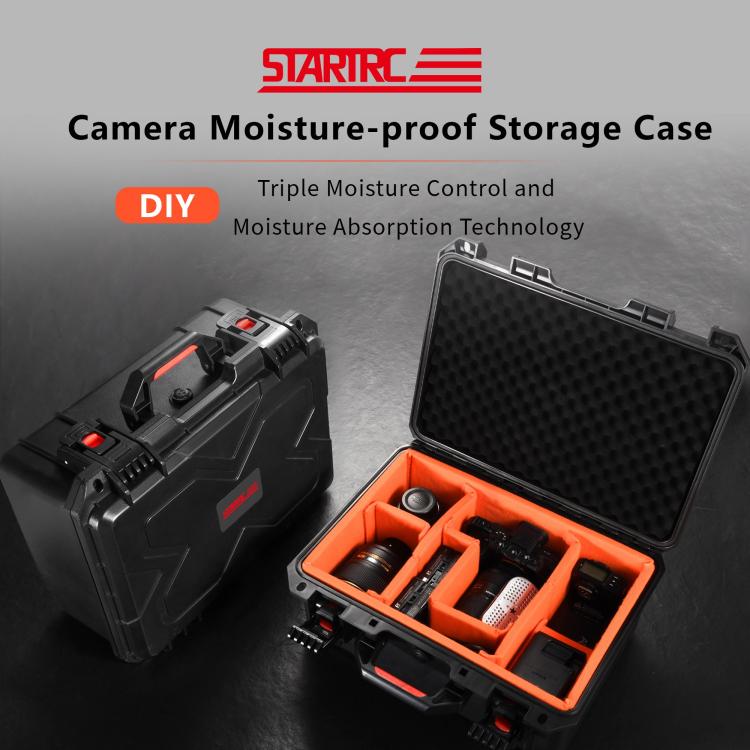 STARTRC Waterproof PP Suitcase Storage Box for Canon / Fujifilm / Nikon 1 Camera 2 Lenses (Black) - Cases & Bags by STARTRC | Online Shopping UK | buy2fix