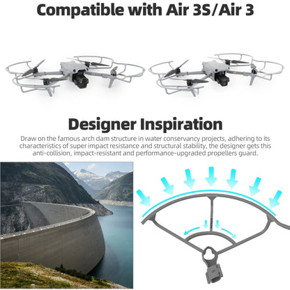 For DJI Air 3S / 3 Sunnylife Propellers Guard Protector Integrated Shielding Rings Quick Release Anti-Collision Props Safe Ring (Grey) - Other by Sunnylife | Online Shopping UK | buy2fix