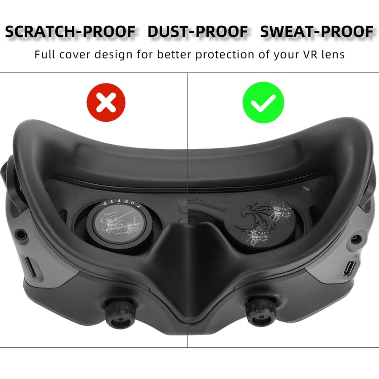 For DJI Goggles 2 / Goggles 3 Lens Cover Dust-proof VR Lens Silicone Case Soft Protector (Black) - Cases & Bags by Sunnylife | Online Shopping UK | buy2fix