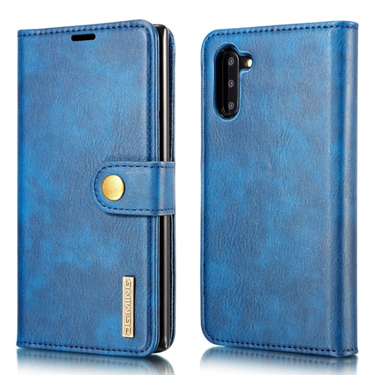 DG.MING Crazy Horse Texture Flip Detachable Magnetic Leather Case with Holder & Card Slots & Wallet for Samsung Galaxy Note 10(Blue) - Galaxy Phone Cases by DG.MING | Online Shopping UK | buy2fix