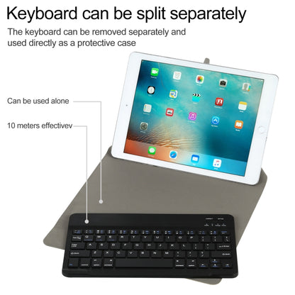 Universal Detachable Bluetooth Keyboard + Leather Tablet Case without Touchpad for iPad 9-10 inch, Specification:Black Keyboard(Blue) - Universal by buy2fix | Online Shopping UK | buy2fix