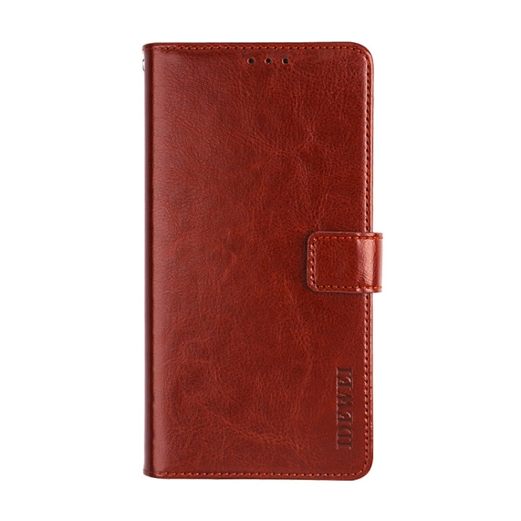 For Lenovo K12 Pro idewei Crazy Horse Texture Horizontal Flip Leather Case with Holder & Card Slots & Wallet(Brown) - Lenovo by idewei | Online Shopping UK | buy2fix