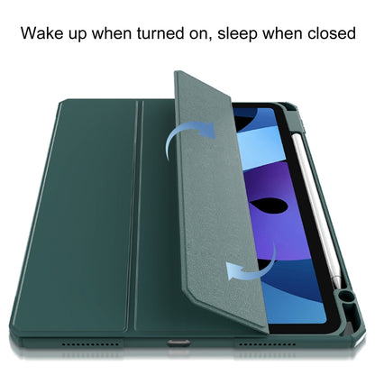 Mutural Pinyue Series PC + TPU Horizontal Flip Leather Case with Holder & Pen Slot & Sleep / Wake-up Function For iPad Air 2022 / 2020 10.9(Blue) - iPad Air (2022) / (2020) 10.9 Cases by Mutural | Online Shopping UK | buy2fix