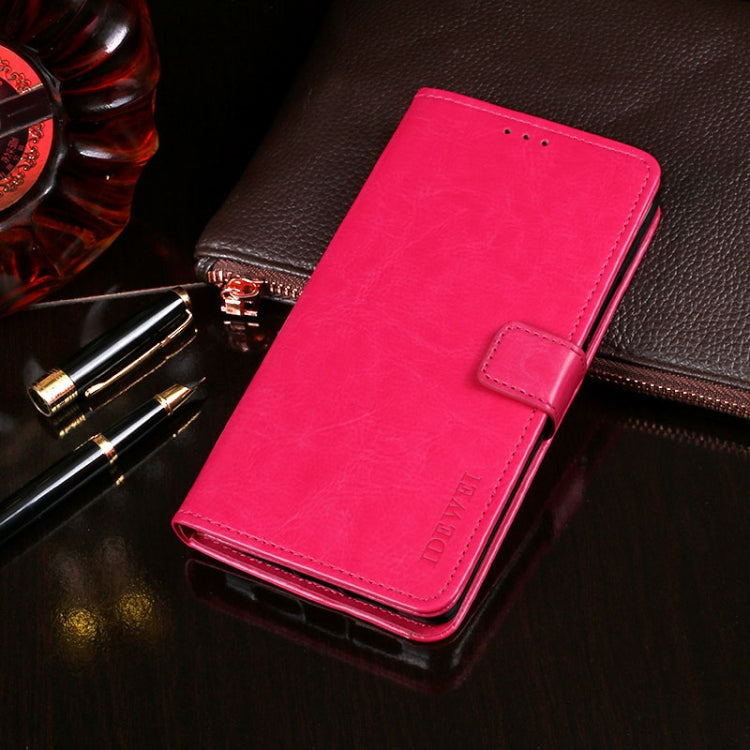 For Blackview A70 idewei Crazy Horse Texture Horizontal Flip Leather Case with Holder & Card Slots & Wallet(Rose Red) - More Brand by idewei | Online Shopping UK | buy2fix