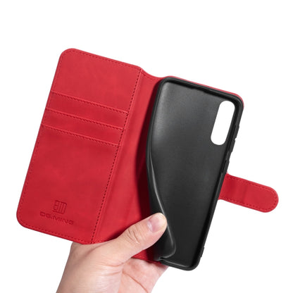 For Galaxy A30s / A50s DG.MING Retro Oil Side Horizontal Flip Case with Holder & Card Slots & Wallet(Red) - Galaxy Phone Cases by DG.MING | Online Shopping UK | buy2fix