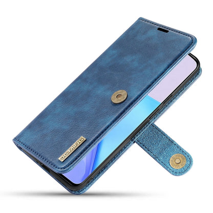 For OnePlus 9 DG.MING Crazy Horse Texture Flip Detachable Magnetic Leather Case with Holder & Card Slots & Wallet(Blue) - OnePlus Cases by DG.MING | Online Shopping UK | buy2fix