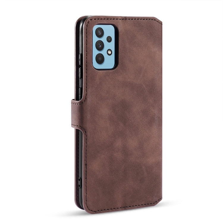 For Samsung Galaxy A32 4G DG.MING Retro Oil Side Horizontal Flip Leather Case with Holder & Card Slots & Wallet(Coffee) - Galaxy Phone Cases by DG.MING | Online Shopping UK | buy2fix