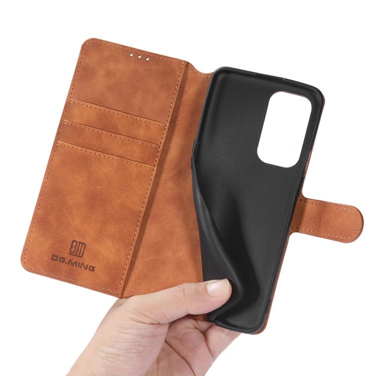 For OnePlus 9 Pro DG.MING Retro Oil Side Horizontal Flip Leather Case with Holder & Card Slots & Wallet(Brown) - OnePlus Cases by DG.MING | Online Shopping UK | buy2fix