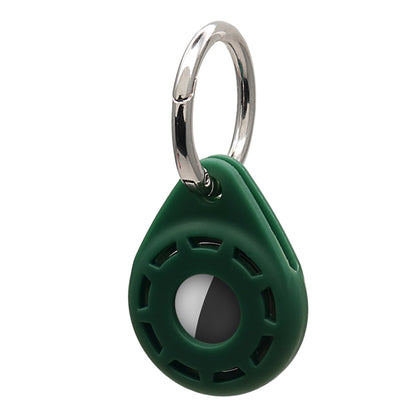 Silica Gel Anti-scratch Shockproof Protective Cover Soft Case with Keychain Ring Loop For AirTag(Green) - Key Chain Series by MOMAX | Online Shopping UK | buy2fix