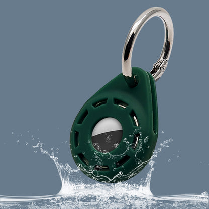 Silica Gel Anti-scratch Shockproof Protective Cover Soft Case with Keychain Ring Loop For AirTag(Green) - Key Chain Series by MOMAX | Online Shopping UK | buy2fix