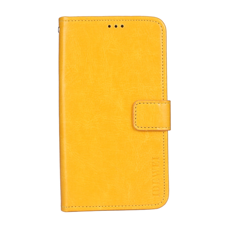 For Cubot C20 idewei Crazy Horse Texture Horizontal Flip Leather Case with Holder & Card Slots & Wallet(Yellow) - More Brand by idewei | Online Shopping UK | buy2fix