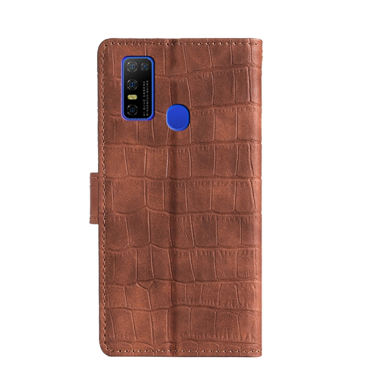 For Doogee N30 Skin Feel Crocodile Texture Magnetic Clasp Horizontal Flip PU Leather Case with Holder & Card Slots & Wallet(Brown) - More Brand by buy2fix | Online Shopping UK | buy2fix