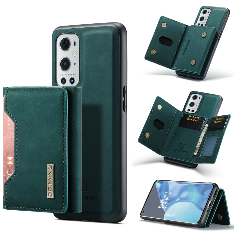 For OnePlus 9 Pro DG.MING M2 Series 3-Fold Multi Card Bag Back Cover Shockproof Case with Wallet & Holder Function(Green) - OnePlus Cases by DG.MING | Online Shopping UK | buy2fix