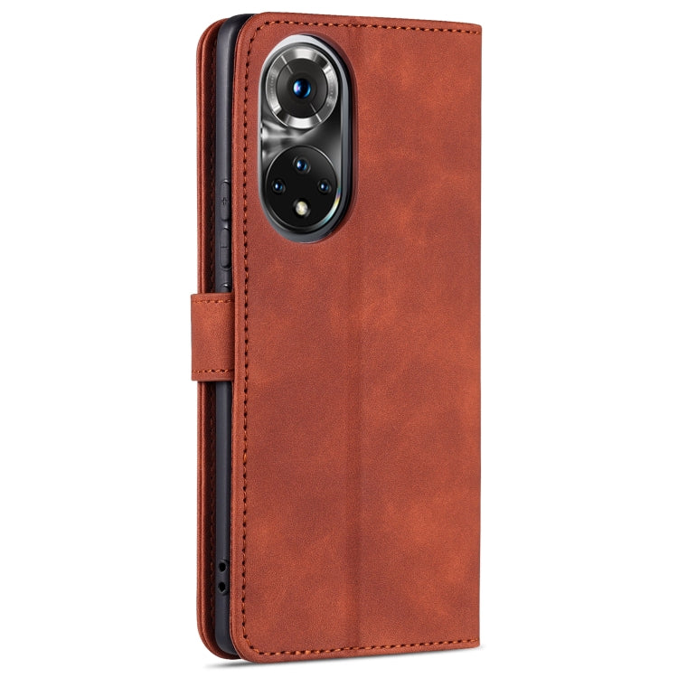 For Honor 50 AZNS Skin Feel Calf Texture Horizontal Flip Leather Case with Card Slots & Holder & Wallet(Brown) - Honor Cases by AZNS | Online Shopping UK | buy2fix