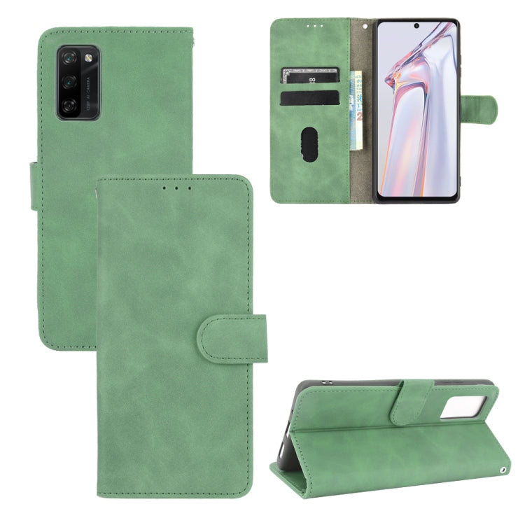 For Blackview A100 Solid Color Skin Feel Magnetic Buckle Horizontal Flip Calf Texture PU Leather Case with Holder & Card Slots & Wallet(Green) - More Brand by buy2fix | Online Shopping UK | buy2fix