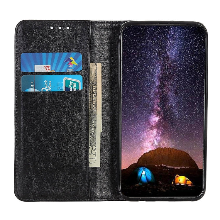 For OnePlus Nord 2 5G Magnetic Crazy Horse Texture Horizontal Flip Leather Case with Holder & Card Slots & Wallet(Black) - OnePlus Cases by buy2fix | Online Shopping UK | buy2fix