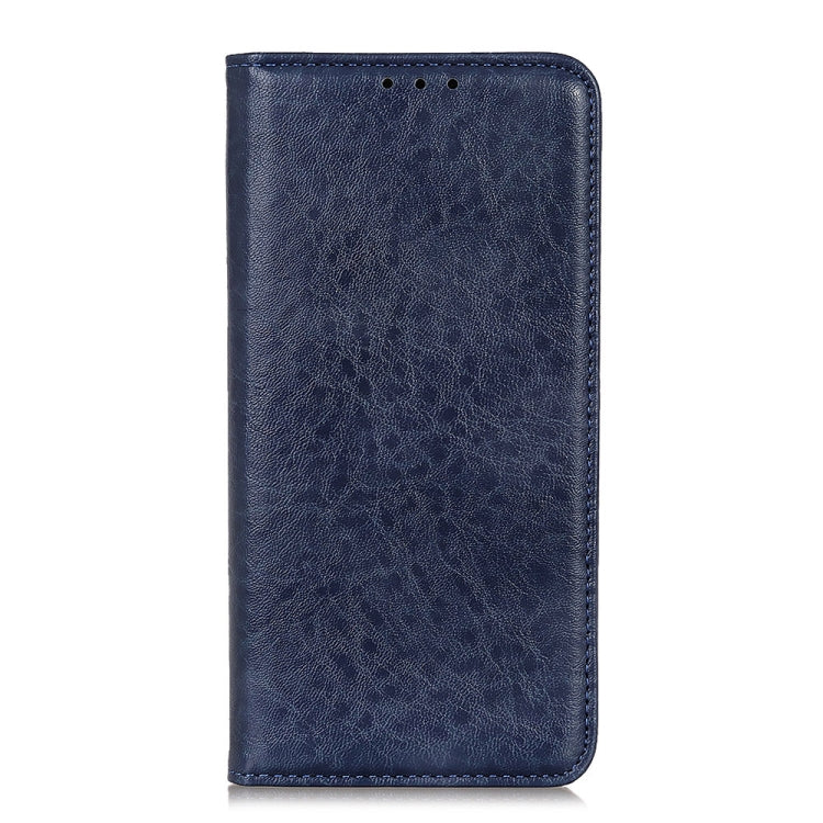 For OnePlus Nord 2 5G Magnetic Crazy Horse Texture Horizontal Flip Leather Case with Holder & Card Slots & Wallet(Blue) - OnePlus Cases by buy2fix | Online Shopping UK | buy2fix