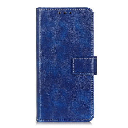 For OnePlus Nord 2 5G Retro Crazy Horse Texture Horizontal Flip Leather Case with Holder & Card Slots & Photo Frame & Wallet(Blue) - OnePlus Cases by buy2fix | Online Shopping UK | buy2fix