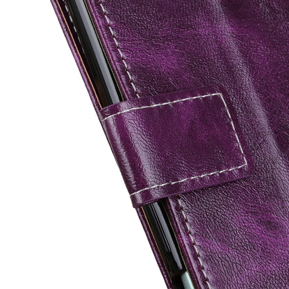 For OnePlus Nord 2 5G Retro Crazy Horse Texture Horizontal Flip Leather Case with Holder & Card Slots & Photo Frame & Wallet(Purple) - OnePlus Cases by buy2fix | Online Shopping UK | buy2fix