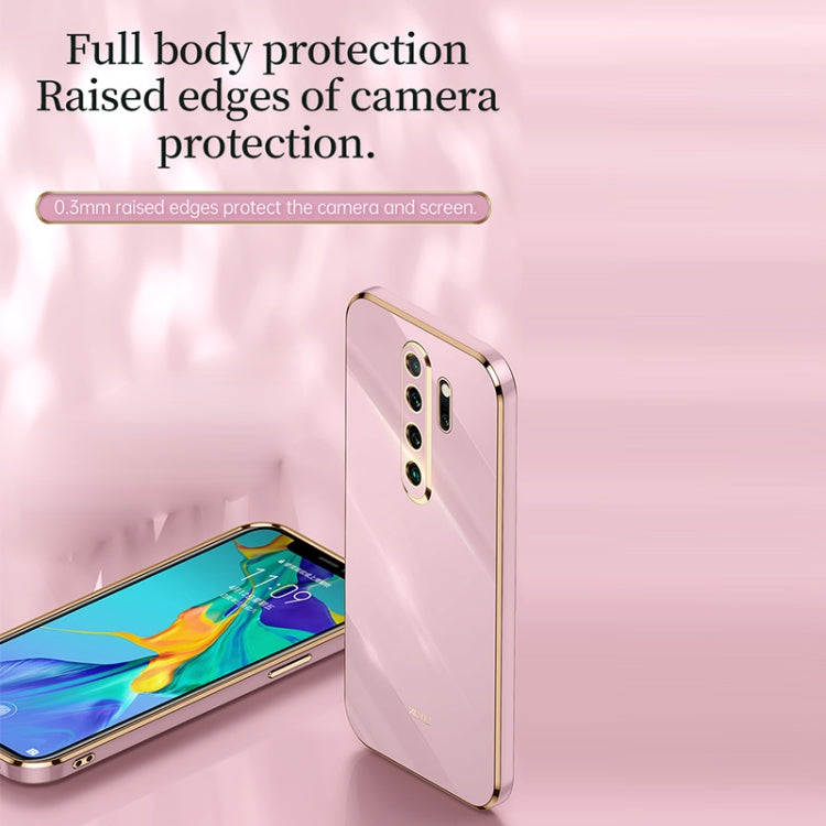 For Xiaomi Redmi Note 8 Pro XINLI Straight 6D Plating Gold Edge TPU Shockproof Case(Pink) - Xiaomi Cases by XINLI | Online Shopping UK | buy2fix