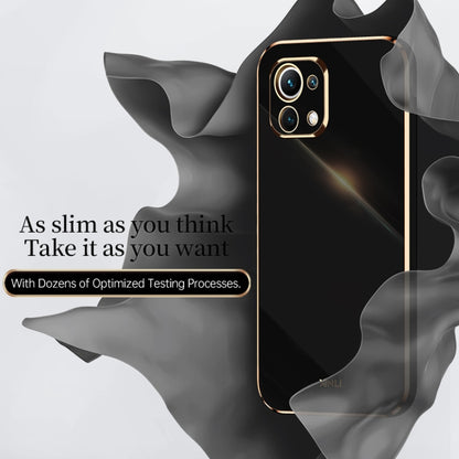 For Xiaomi Mi 11 XINLI Straight Edge 6D Electroplate TPU Phone Case(Black) - Xiaomi Cases by XINLI | Online Shopping UK | buy2fix