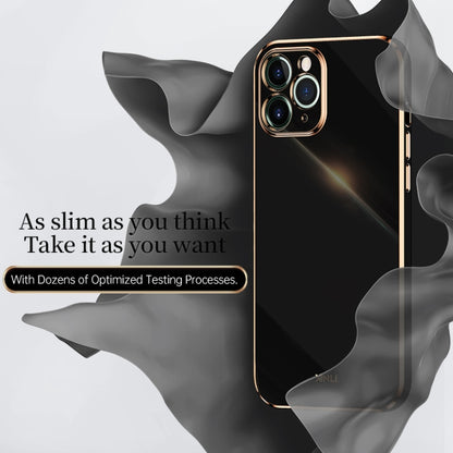 For iPhone 11 XINLI Straight 6D Plating Gold Edge TPU Shockproof Case (Celestial Blue) - iPhone 11 Cases by XINLI | Online Shopping UK | buy2fix