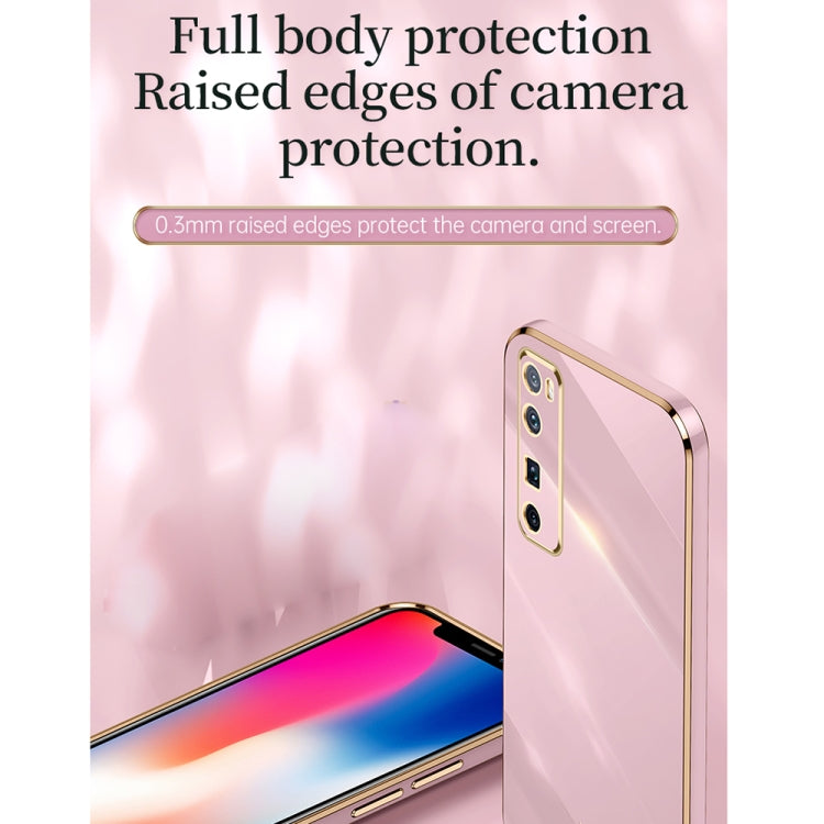 For Huawei nova 7 Pro 5G XINLI Straight Edge 6D Electroplate TPU Phone Case with Ring Holder(Black) - Huawei Cases by XINLI | Online Shopping UK | buy2fix