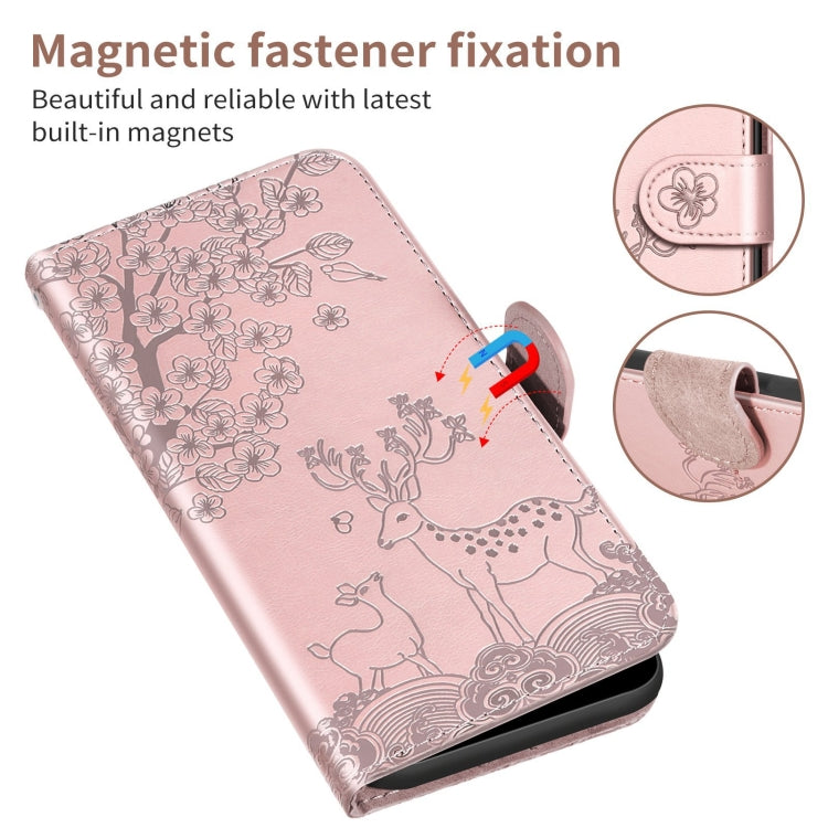 For Xiaomi Mi 11 Sika Deer Embossing Pattern Horizontal Flip PU Leather Case with Holder & Card Slot & Wallet & Photo Frame(Rose Gold) - Xiaomi Cases by buy2fix | Online Shopping UK | buy2fix