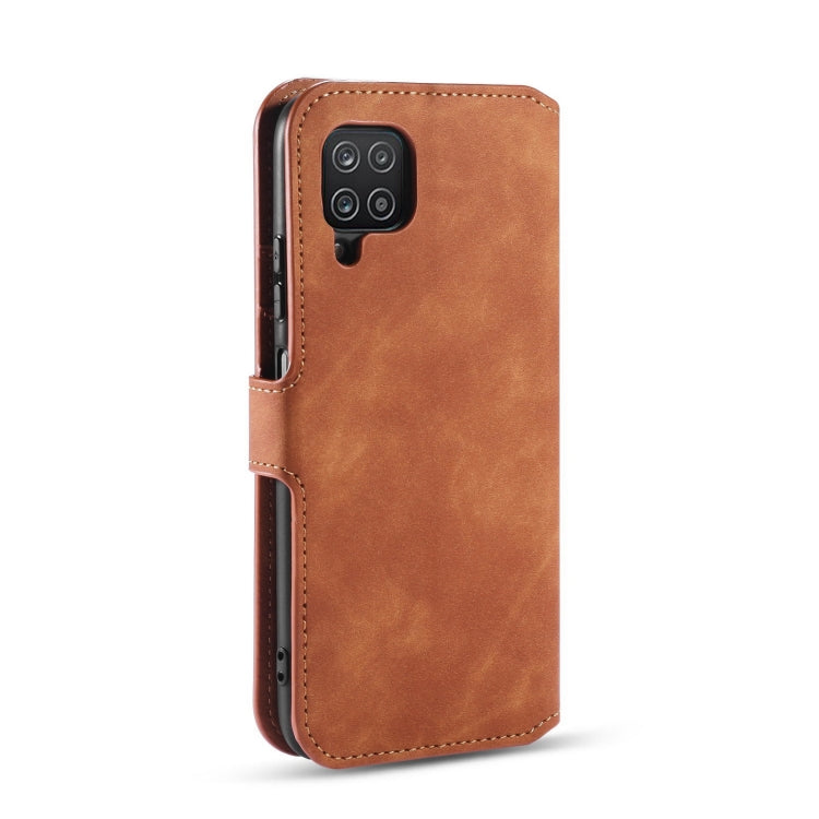 For Samsung Galaxy A22 4G DG.MING Retro Oil Side Horizontal Flip Leather Case with Holder & Card Slots & Wallet(Brown) - Galaxy Phone Cases by DG.MING | Online Shopping UK | buy2fix