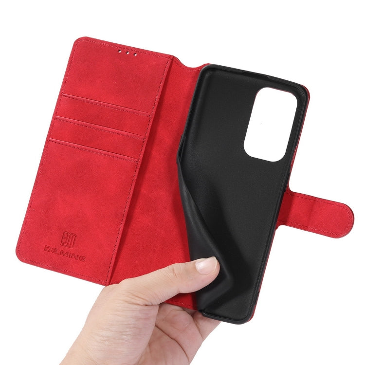 For OnePlus 9R DG.MING Retro Oil Side Horizontal Flip Leather Case with Holder & Card Slots & Wallet(Red) - OnePlus Cases by DG.MING | Online Shopping UK | buy2fix