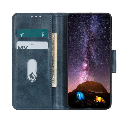 For OPPO A16 Mirren Crazy Horse Texture Horizontal Flip Leather Case with Holder & Card Slots & Wallet(Blue) - OPPO Cases by buy2fix | Online Shopping UK | buy2fix