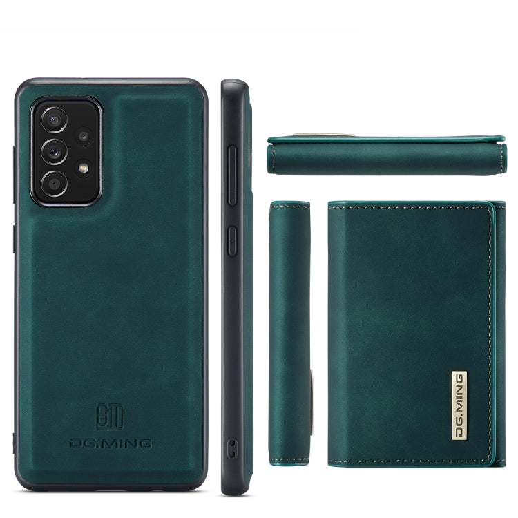 For Samsung Galaxy A52 5G / 4G DG.MING M1 Series 3-Fold Multi Card Wallet  Back Cover Shockproof Case with Holder Function(Green) - Galaxy Phone Cases by DG.MING | Online Shopping UK | buy2fix