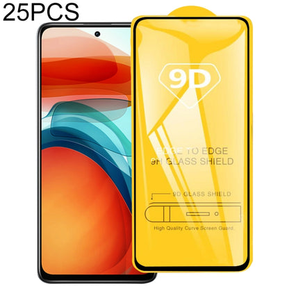 For Xiaomi Poco X3 GT / Poco X3 Pro 25 PCS 9D Full Glue Full Screen Tempered Glass Film -  by buy2fix | Online Shopping UK | buy2fix