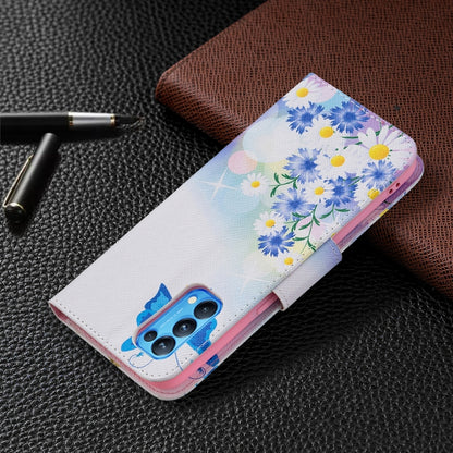 For OPPO Reno5 Colored Drawing Pattern Horizontal Flip Leather Case with Holder & Card Slots & Wallet(Butterfly Love) - OPPO Cases by buy2fix | Online Shopping UK | buy2fix