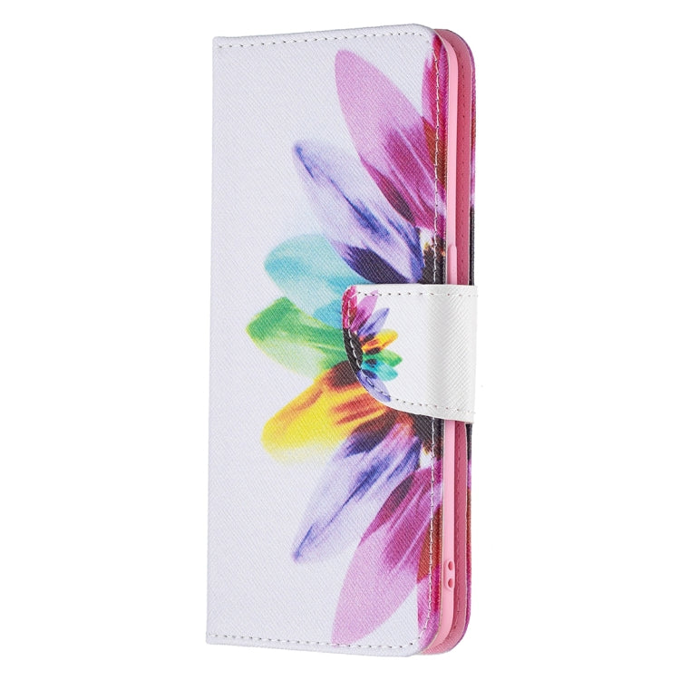 For OPPO Reno5 Colored Drawing Pattern Horizontal Flip Leather Case with Holder & Card Slots & Wallet(Sun Flower) - OPPO Cases by buy2fix | Online Shopping UK | buy2fix