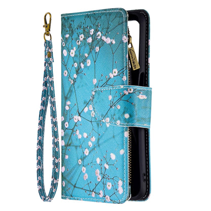 For OPPO A74 5G/A93 5G/A54 5G Colored Drawing Pattern Zipper Horizontal Flip Leather Case with Holder & Card Slots & Wallet(Plum Blossom) - OPPO Cases by buy2fix | Online Shopping UK | buy2fix