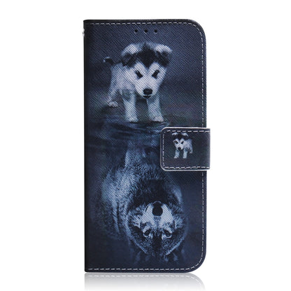 For Sony Xperia 5 Coloured Drawing Pattern Horizontal Flip PU Leather Case with Holder & Card Slots & Wallet(Wolf And Dog) - Sony Cases by buy2fix | Online Shopping UK | buy2fix