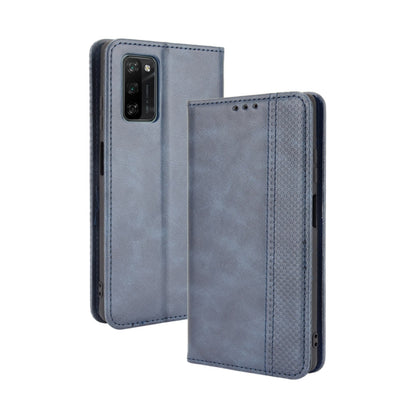 For Blackview A100 Magnetic Buckle Retro Crazy Horse Texture Horizontal Flip Leather Case with Holder & Card Slots & Photo Frame(Blue) - More Brand by buy2fix | Online Shopping UK | buy2fix