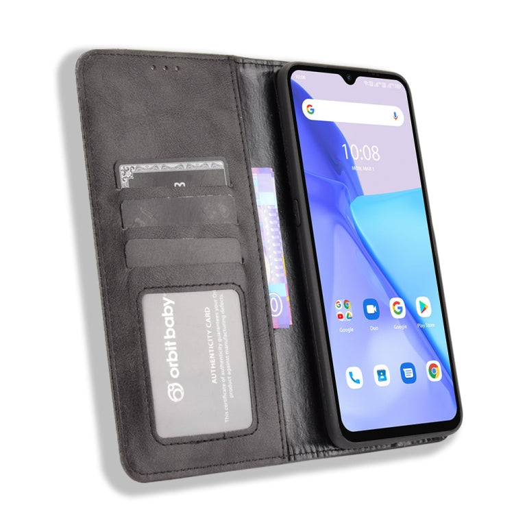 For Umidigi Power 5 Magnetic Buckle Retro Crazy Horse Texture Horizontal Flip Leather Case with Holder & Card Slots & Photo Frame(Black) - More Brand by buy2fix | Online Shopping UK | buy2fix