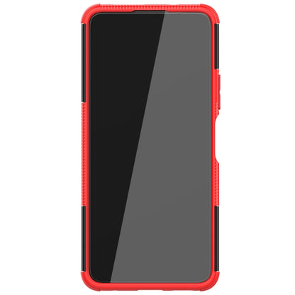 For Xiaomi Poco X3 GT Tire Texture Shockproof TPU+PC Protective Case with Holder(Red) - Xiaomi Cases by buy2fix | Online Shopping UK | buy2fix