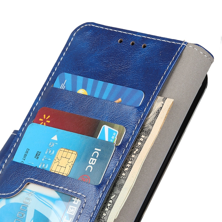 For Xiaomi Redmi 10 / Redmi Note 11 4G Retro Crazy Horse Texture Horizontal Flip Leather Case with Holder & Card Slots & Photo Frame & Wallet(Blue) - Xiaomi Cases by buy2fix | Online Shopping UK | buy2fix